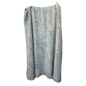 Cato Size 22/24W Animal Print Skirt Black White Lined Long Modest